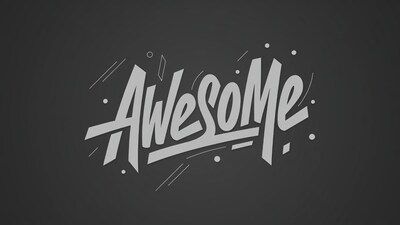 Awesome Me Typography Illustration