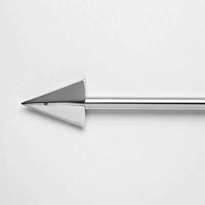 Shiny metallic right arrow