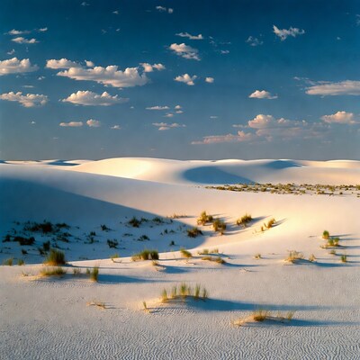 White Sand Dunes with Grass