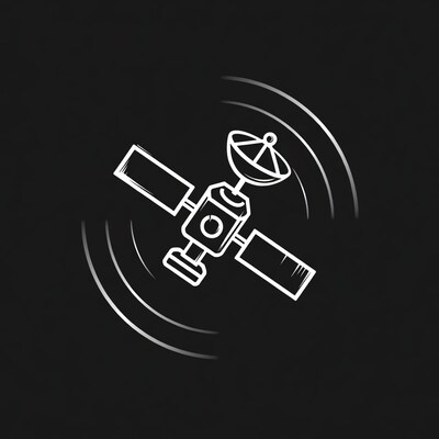 Rotating Satellite Illustration