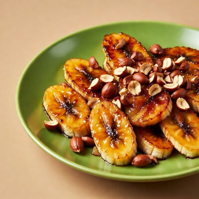 Caramelized Bananas with Peanuts