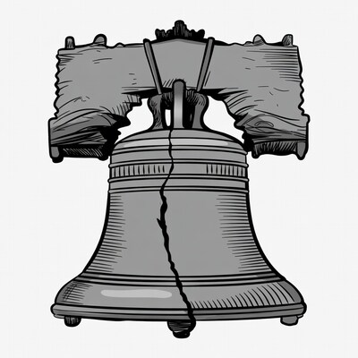Cracked Liberty Bell Illustration