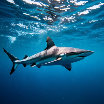 Blacktip shark swimming underwater