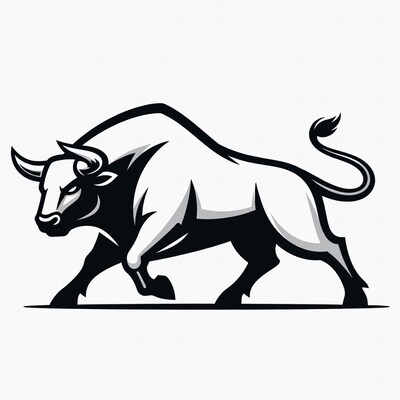 Charging Bull Vector Illustration
