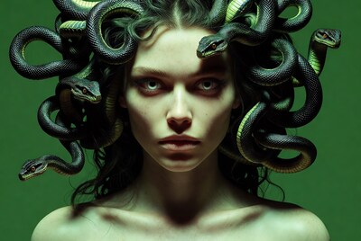 Woman with snakes in hair