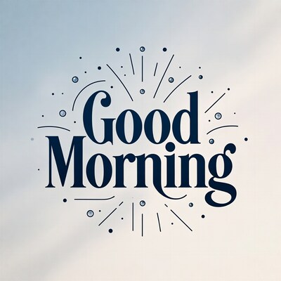 Good Morning Text Illustration