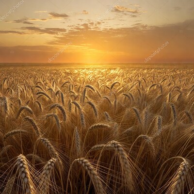Golden Wheat Field at Sunset