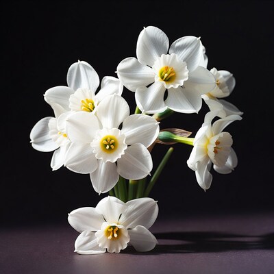 White Daffodil Flowers Bouquet