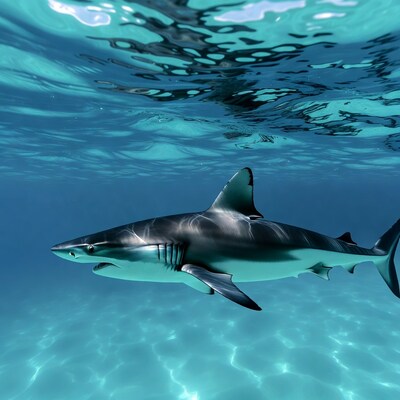 Blacktip shark swimming underwater
