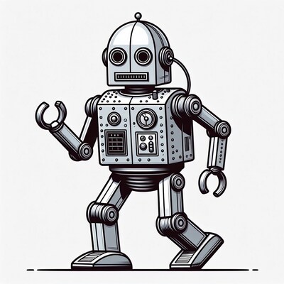 Walking Robot Illustration