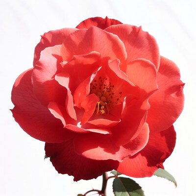 Vibrant Coral Rose Bloom