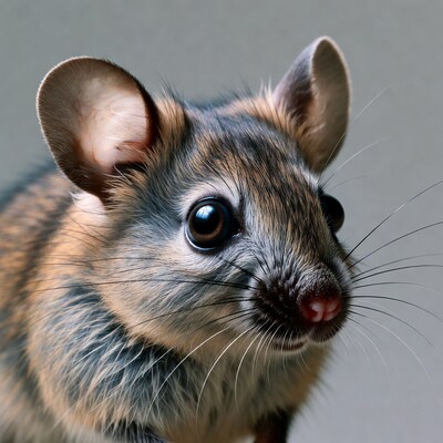 Close-up of bushy-tailed mouse