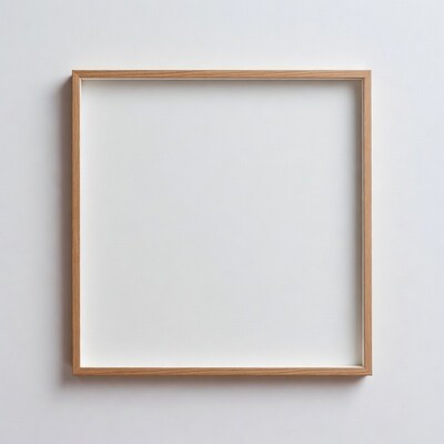 Empty Wooden Picture Frame