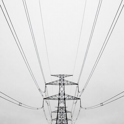 Electricity Pylons with Power Lines