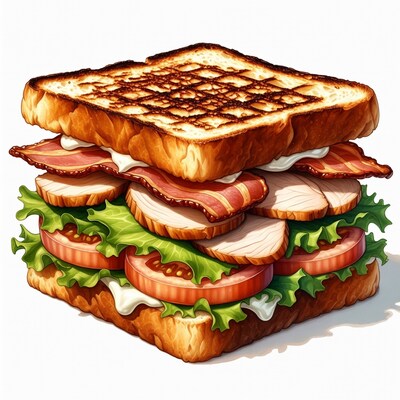 BLT Sandwich Illustration