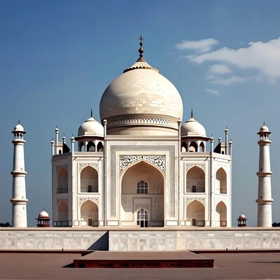 Taj Mahal under blue sky