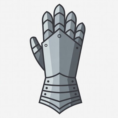 Medieval Knight Gauntlet Illustration