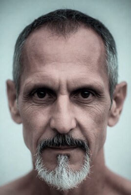 Elderly man with gray goatee