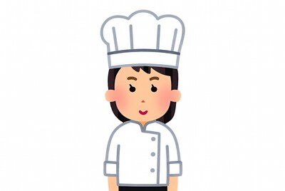 Asian woman chef illustration