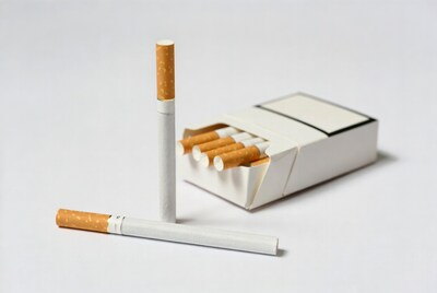 Cigarettes and open pack