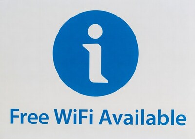 Free WiFi Available Sign