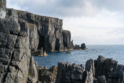 Dramatic Sea Cliffs and Ocean