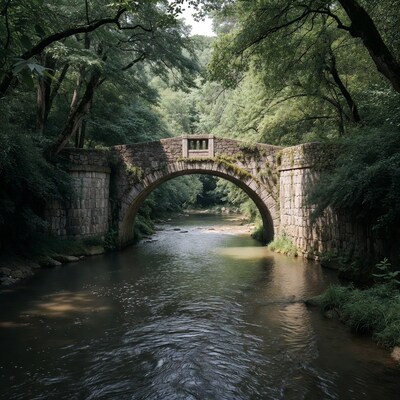 Stone Arch Bridge over Forest River