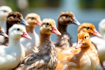 Group of Cute Ducklings