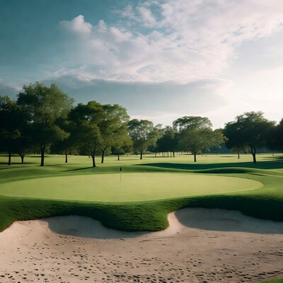 Golf Green with Sand Trap