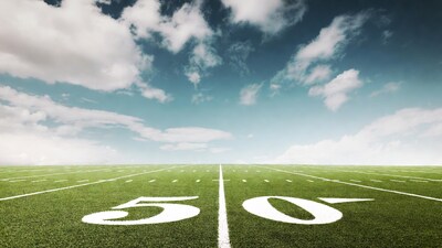 50 Yard Line on Football Field