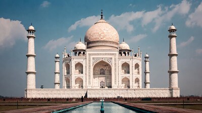 Taj Mahal with reflecting pool