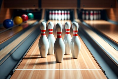 Bowling Pins on Lane