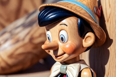 Wooden Pinocchio Puppet Closeup