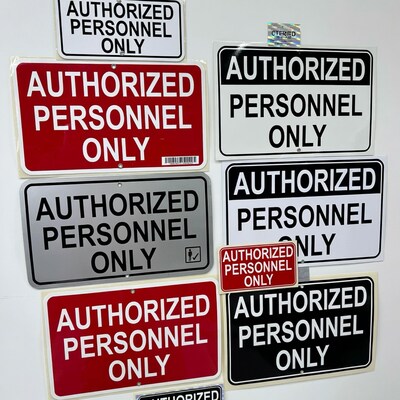 Authorized Personnel Only Signs Collection