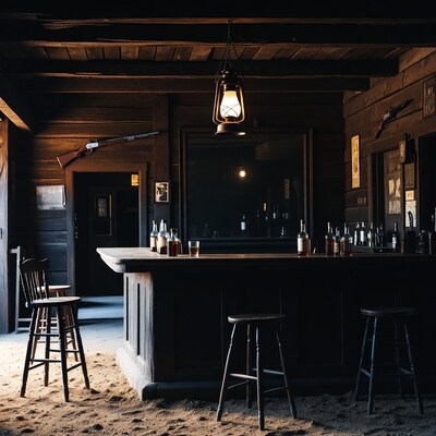 Old West Saloon Bar Interior