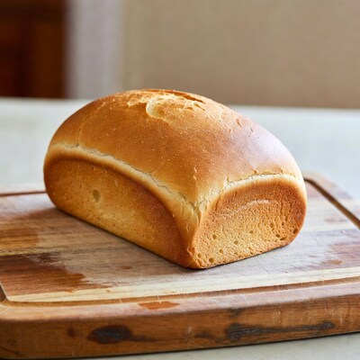 Fresh loaf of bread on cutting board