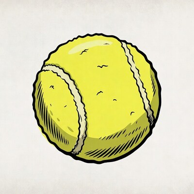 Yellow Tennis Ball Illustration