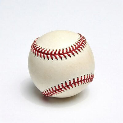 Baseball on white background