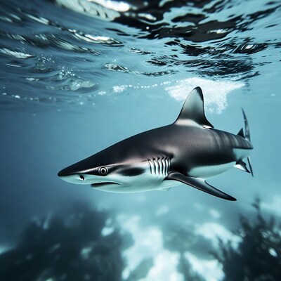 Blacktip shark swimming underwater