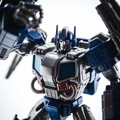 Optimus Prime robot close-up