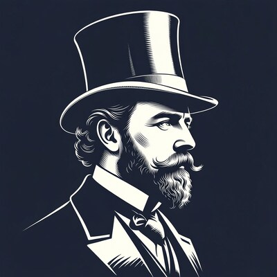 Victorian man in top hat