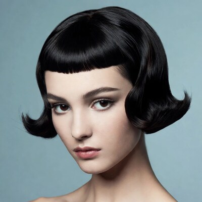 Woman with vintage bob haircut