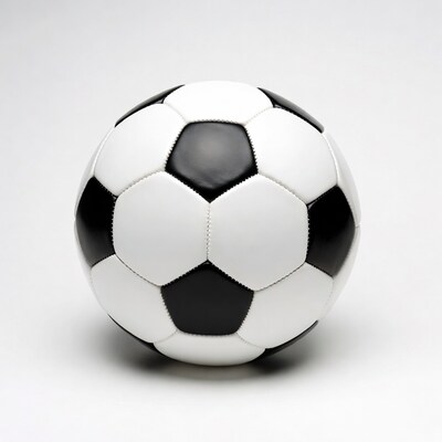 Black and white soccer ball
