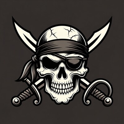 Pirate Skull with Crossed Swords