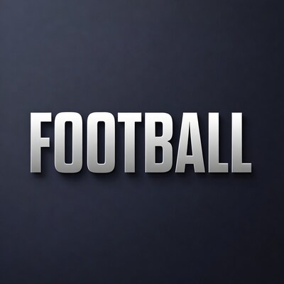 Shiny Football Text on Dark Background