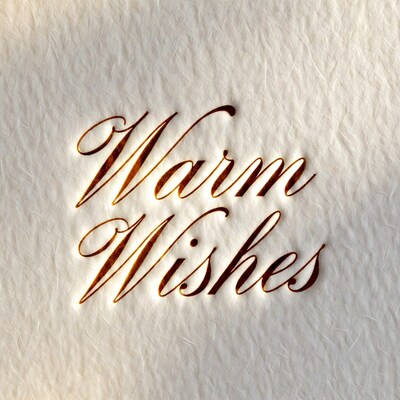 Warm Wishes on Textured Paper
