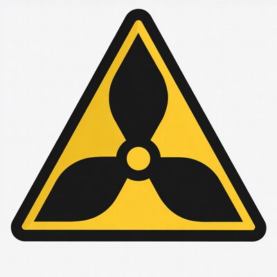 Yellow Radiation Warning Sign