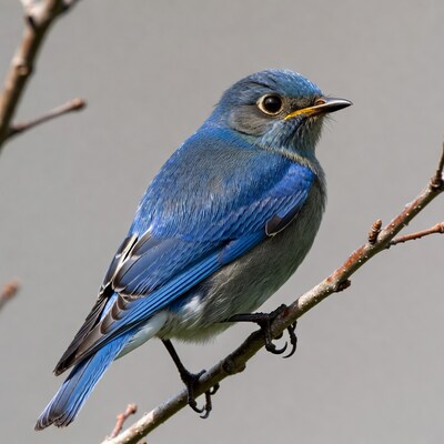 Eastern Bluebird perched on branch