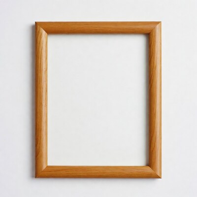 Empty Wooden Picture Frame