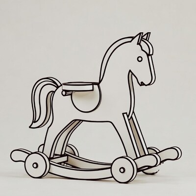 Wooden Rocking Horse Toy